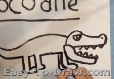 How to Draw a Cartoon Crocodile for Kids » 