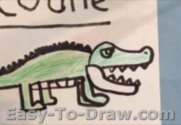 How To Draw Crocodile for Kids