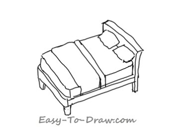 How to draw bed 03