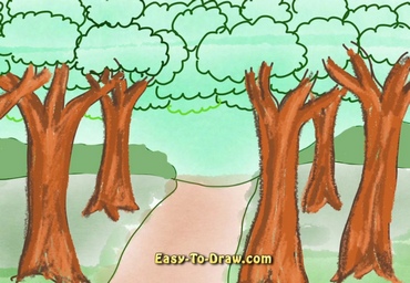 How to draw forest