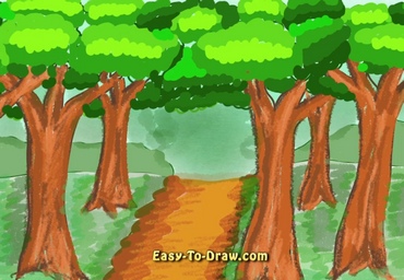 How to draw forest