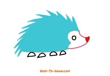 How to draw hedgehog