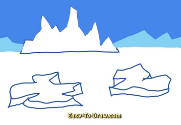 How to draw iceberg