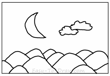 How to draw moon