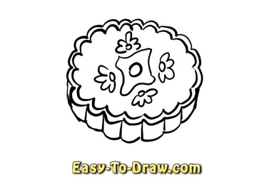How to draw a mooncake for Mid-Autumn Festival » Easy-To-Draw.com