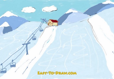 How to draw ski slopes