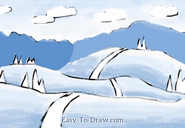 How to draw snowfield