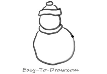 How to draw snowman 02
