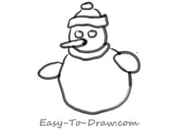 How to draw snowman 03