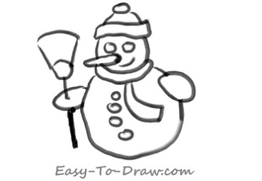 How to draw snowman 05