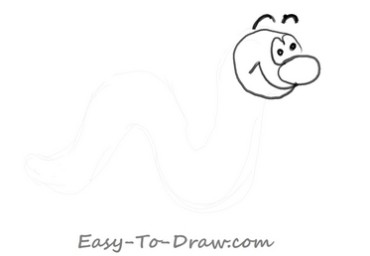 How to draw worm 01
