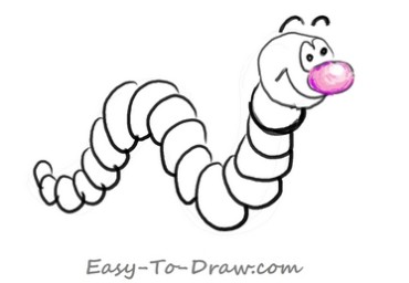 How to draw worm 03