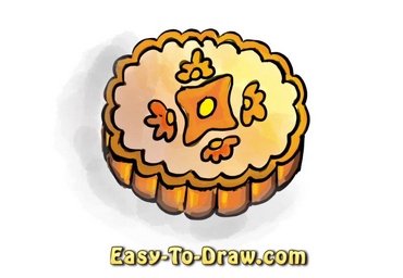How to draw mooncake