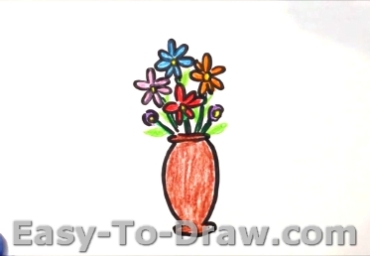 How-to-draw-potted-flowers